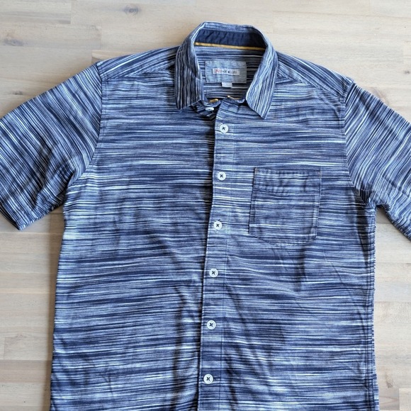 32 Bar Blues Space-Dyed Knit Shirt Men's Large - Picture 2 of 9